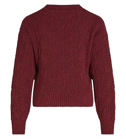 Tommy Hilfiger Bluse - Strik - Chenille - Deep Rouge Tommy Hilfiger Bluse - Strik - Chenille - Deep Rouge
