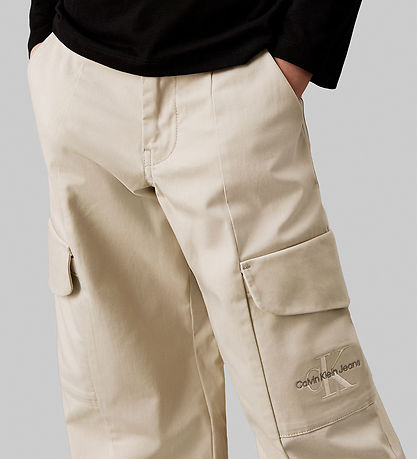 Calvin Klein Bukser - Clean Utility Cargo - Pelican