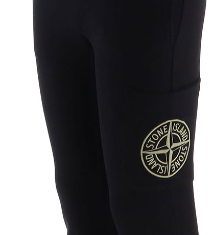 Stone Island Sweatpants - Black w. Dusty Army Green