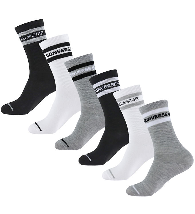 Converse Strømper - 6-pak - Basic Wordmark - Dark Grey Heather