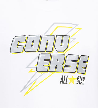 Converse T-shirt - Lightning Bolt - Hvid Converse T-shirt - Lightning Bolt - Hvid