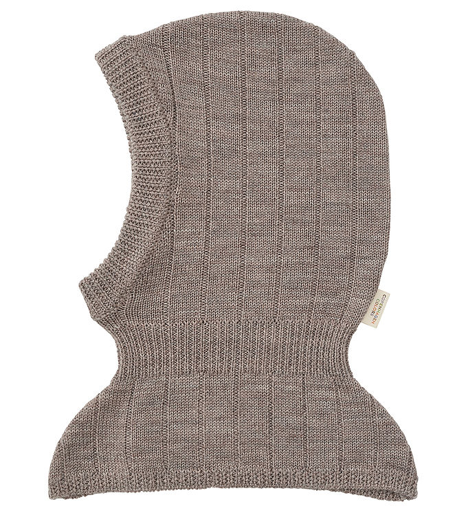 STRIKKET UNISEX ELEFANTHUE I MERINOULD - NATURAL MELANGE - NATURAL MELANGE / 52-54/3Y-9Y