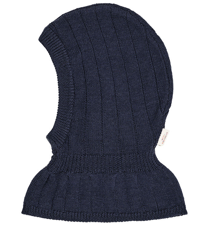 STRIKKET UNISEX ELEFANTHUE I MERINOULD - NAVY - NAVY / 48-50/9M-3Y