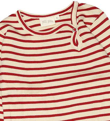 Petit Piao Body l/æ - Rib - Modal - Chili Pepper/Dark Offwhite Petit Piao Body l/æ - Rib - Modal - Chili Pepper/Dark Offwhite