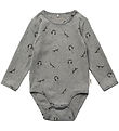 Sofie Schnoor Body l/æ - Grey Melange m. Print Sofie Schnoor Body l/æ - Grey Melange m. Print