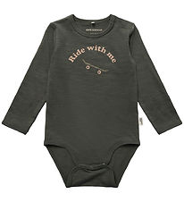 Sofie Schnoor Body l/æ - Forest Green m. Print Sofie Schnoor Body l/æ - Forest Green m. Print