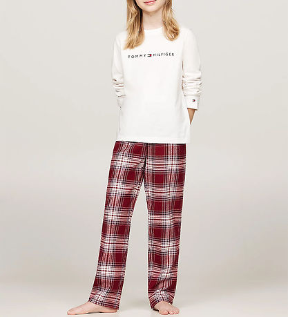 Tommy Hilfiger Nattøj - 2-delt - PJ Print - Ancient White/Plaid 