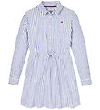 Tommy Hilfiger Kjole - Ithaca - Mid Blue/Optic White Tommy Hilfiger Kjole - Ithaca - Mid Blue/Optic White