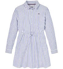 Tommy Hilfiger Kjole - Ithaca - Mid Blue/Optic White Tommy Hilfiger Kjole - Ithaca - Mid Blue/Optic White
