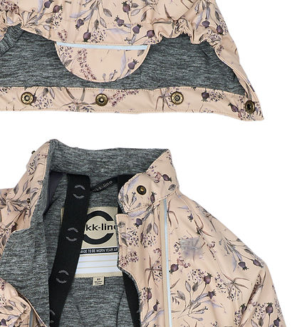 Mikk-Line Flyverdragt - PU - Recycled - Doeskin m. Blomster Mikk-Line Flyverdragt - PU - Recycled - Doeskin m. Blomster