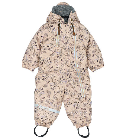 Mikk-Line Flyverdragt - PU - Recycled - Doeskin m. Blomster Mikk-Line Flyverdragt - PU - Recycled - Doeskin m. Blomster