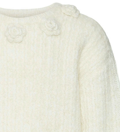 Vero Moda Girl Bluse - Strik - VmAletta - Birch/W. Melange Vero Moda Girl Bluse - Strik - VmAletta - Birch/W. Melange