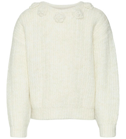 Vero Moda Girl Bluse - Strik - VmAletta - Birch/W. Melange Vero Moda Girl Bluse - Strik - VmAletta - Birch/W. Melange