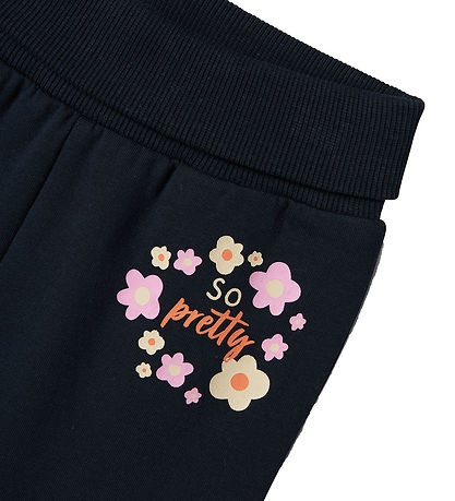 Name It Sweatpants - NbfVrille - Dark Sapphire/Flowers
