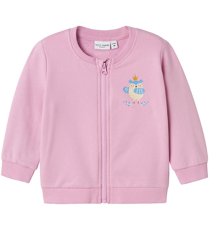 Name It Sweatcardigan - NbfVrille - Pastel Lavender/Bird