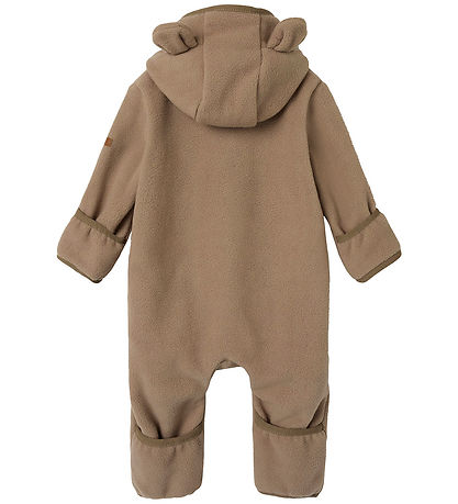 Name It Fleecedragt - NbnMeeko - Desert Taupe m. Ører