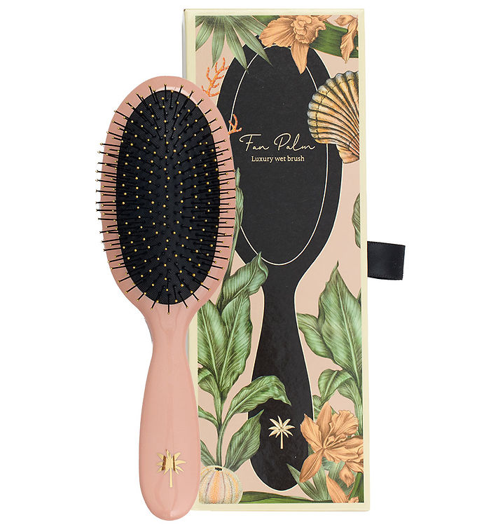 Fan Palm Hårbørste - Wet Brush - Medium - Beach Rose