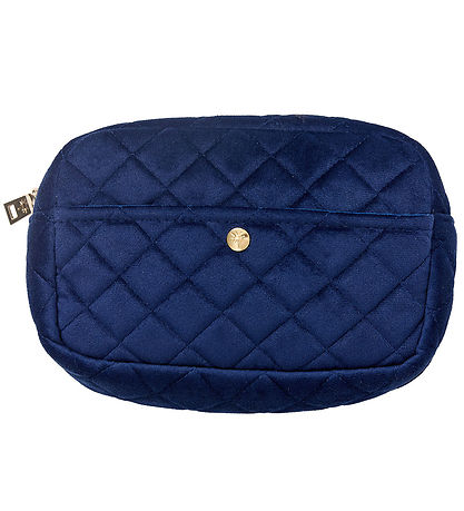 Fan Palm Toilettaske - Medium - Quiltet Velour - Midnight Blue Fan Palm Toilettaske - Medium - Quiltet Velour - Midnight Blue