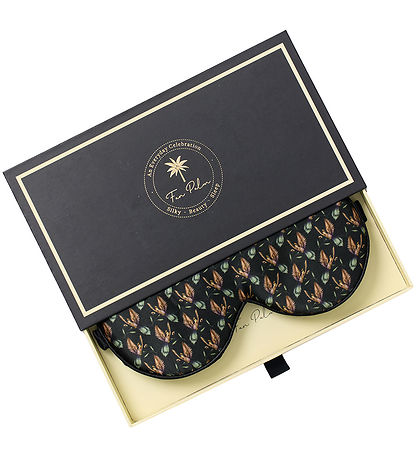 Fan Palm Sovemaske - Silke - Black Hummingbird Fan Palm Sovemaske - Silke - Black Hummingbird