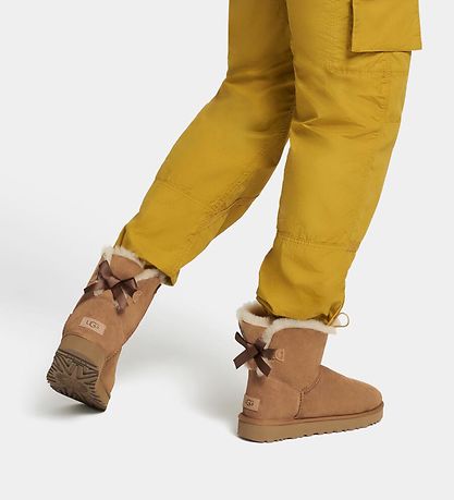 UGG Bamsestøvler - W Mini Bailey Bow II - Chestnut