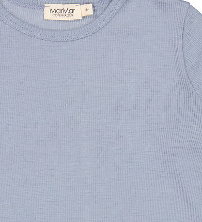 MarMar Bluse - Rib - Uld - Monsoon Blue