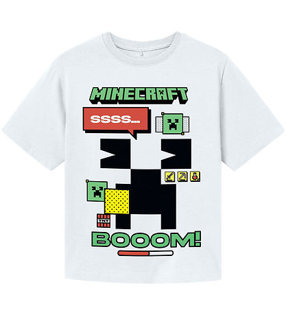 Name It T-shirt - NkmSanti Minecraft - Bright White Name It T-shirt - NkmSanti Minecraft - Bright White