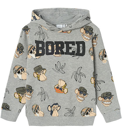 Name It Hættetrøje - NkmAdonis - Grey Melange