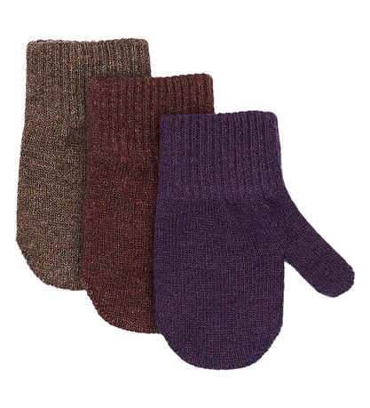 Mikk-Line Luffer - Uld/Polyamid - 3-pak - Nightshade/Chocolate C Mikk-Line Luffer - Uld/Polyamid - 3-pak - Nightshade/Chocolate C