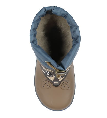 Mikk-Line Gummistøvler m. For - Chocolate Chip/Støvet blå m. Ulv Mikk-Line Gummistøvler m. For - Chocolate Chip/Støvet blå m. Ulv