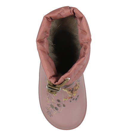 Mikk-Line Gummistøvler m. For - Rose Brown m. Blomster