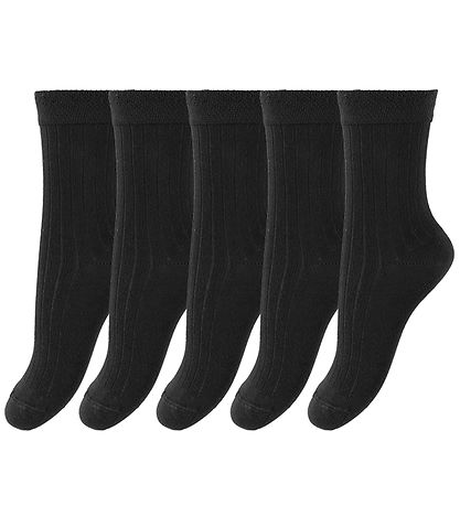 Minipop Strømper - Bambus - 5-pak - Sort Minipop Strømper - Bambus - 5-pak - Sort
