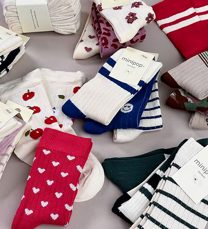 Minipop Strømper - Bambus - 3-pak - Chili Pepper