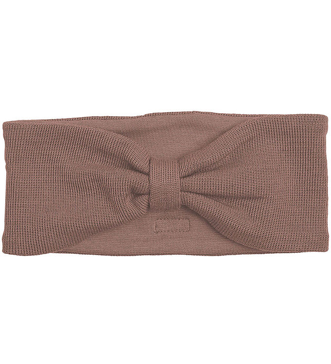 Racing Kids Pandebånd - Uld/Bomuld - Brun m. Sløjfe