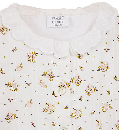 Hust and Claire Skjortebody l/æ - Bernadette - Sugar m. Blomster