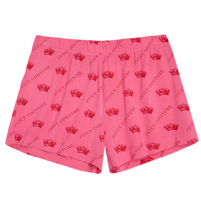 Juicy Couture Natshorts Buzz Pink & Red Corwn Print