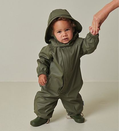 MarMar Regndragt m. Fleece - PU - Orion - Olive Leaf