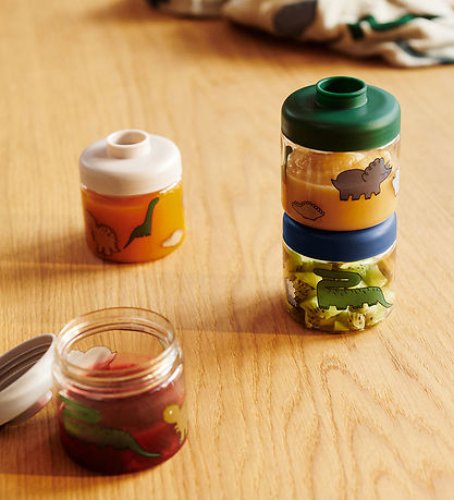 Liewood Madbeholder - Dominique - 4-pak - Dinosaurs/Mist Liewood Madbeholder - Dominique - 4-pak - Dinosaurs/Mist