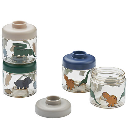 Liewood Madbeholder - Dominique - 4-pak - Dinosaurs/Mist Liewood Madbeholder - Dominique - 4-pak - Dinosaurs/Mist