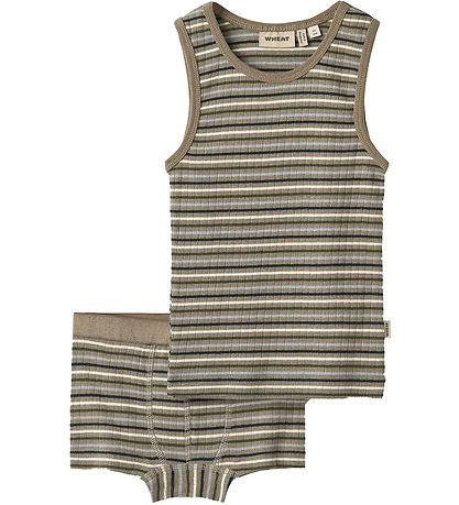 Wheat Undertøj - 2-delt - Rib - Lui - Multi Stripe Wheat Undertøj - 2-delt - Rib - Lui - Multi Stripe