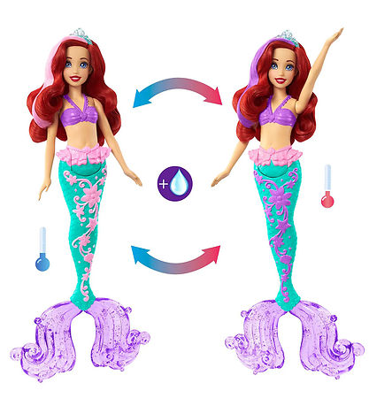 Disney Princess Dukke - 30 cm - Color Splash Ariel