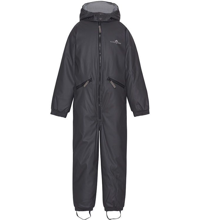 Ver De Terre Gummiflyverdragt Anthracite Med Aftagelig Hætte - Str. 4y 104cm