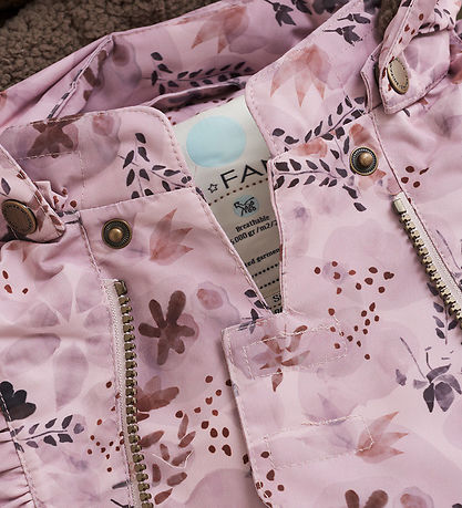 En Fant Flyverdragt - Burnished Lilac m. Blomster En Fant Flyverdragt - Burnished Lilac m. Blomster