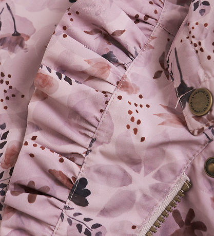 En Fant Flyverdragt - Burnished Lilac m. Blomster En Fant Flyverdragt - Burnished Lilac m. Blomster