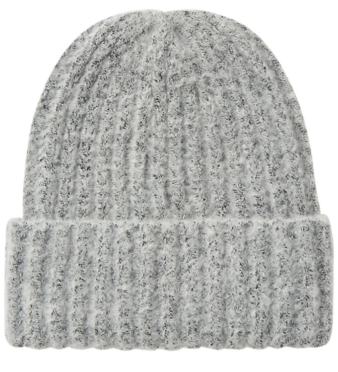 Name It Light Grey Melange Beanie Hue Akryl - Str. 7-9y