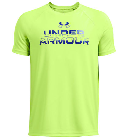 Under Armour T-Shirt - Tech Split Wordmark - Morph Green Under Armour T-Shirt - Tech Split Wordmark - Morph Green
