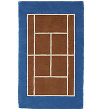 OYOY Tæppe - Tennis Tæppe - 150x88 cm - Caramel/Optic Blue OYOY Tæppe - Tennis Tæppe - 150x88 cm - Caramel/Optic Blue
