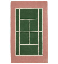 OYOY Tæppe - Tennis Tæppe - 150x88 cm - Grøn/Rose OYOY Tæppe - Tennis Tæppe - 150x88 cm - Grøn/Rose