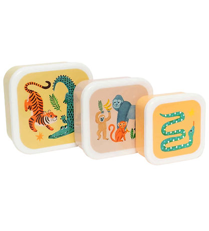 Petit Monkey Nestisbox Sett - Á hvolfi Down Animals