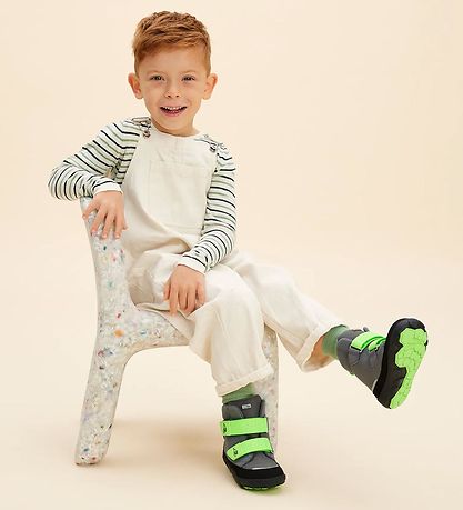 Affenzahn Vinterstøvler - Tex - Comfy - Grå/Neongrøn Affenzahn Vinterstøvler - Tex - Comfy - Grå/Neongrøn