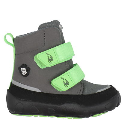 Affenzahn Vinterstøvler - Tex - Comfy - Grå/Neongrøn Affenzahn Vinterstøvler - Tex - Comfy - Grå/Neongrøn